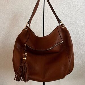 Michael Kors Brown Leather Hobo Bag